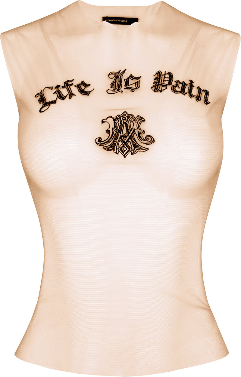 Alexander McQueen Life Is Pain Fall 1996 Mesh Top