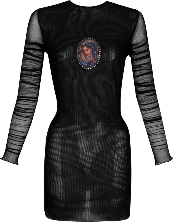 Dolce & Gabbana Spring 1998 Sheer Embellished Madonna Dress