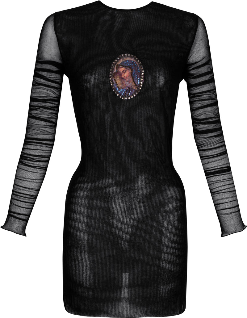 Dolce & Gabbana Spring 1998 Sheer Embellished Madonna Dress