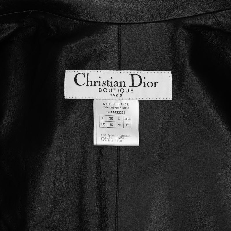 Christian Dior Spring 2003 Runway Leather Embellished Blazer Jacket
