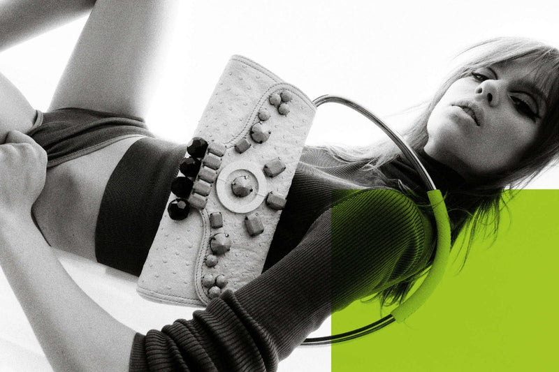 Prada Spring 2003 Jacquard Embellished Swing Bag