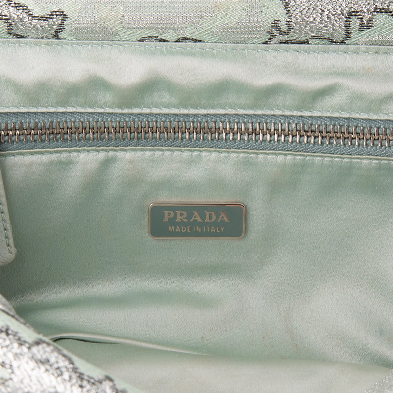 Prada Spring 2003 Jacquard Embellished Swing Bag