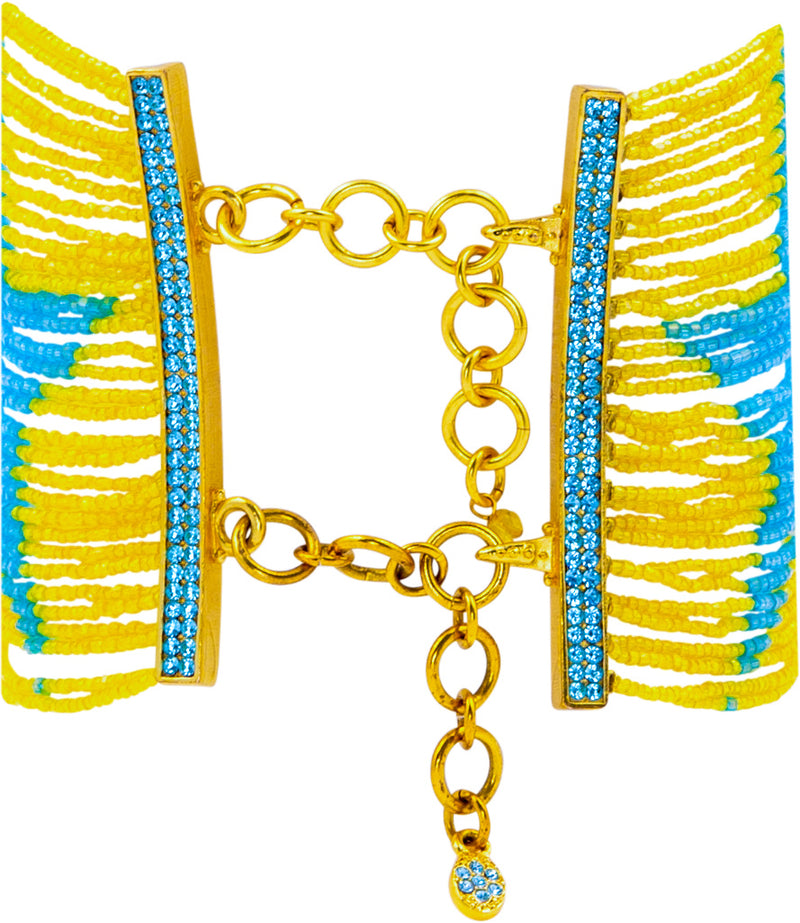 Christian Dior 1997 Maasai Star Beaded Choker Necklace