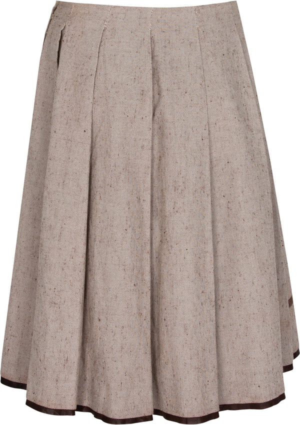 Prada Spring 1999 Runway Tweed Logo Skirt