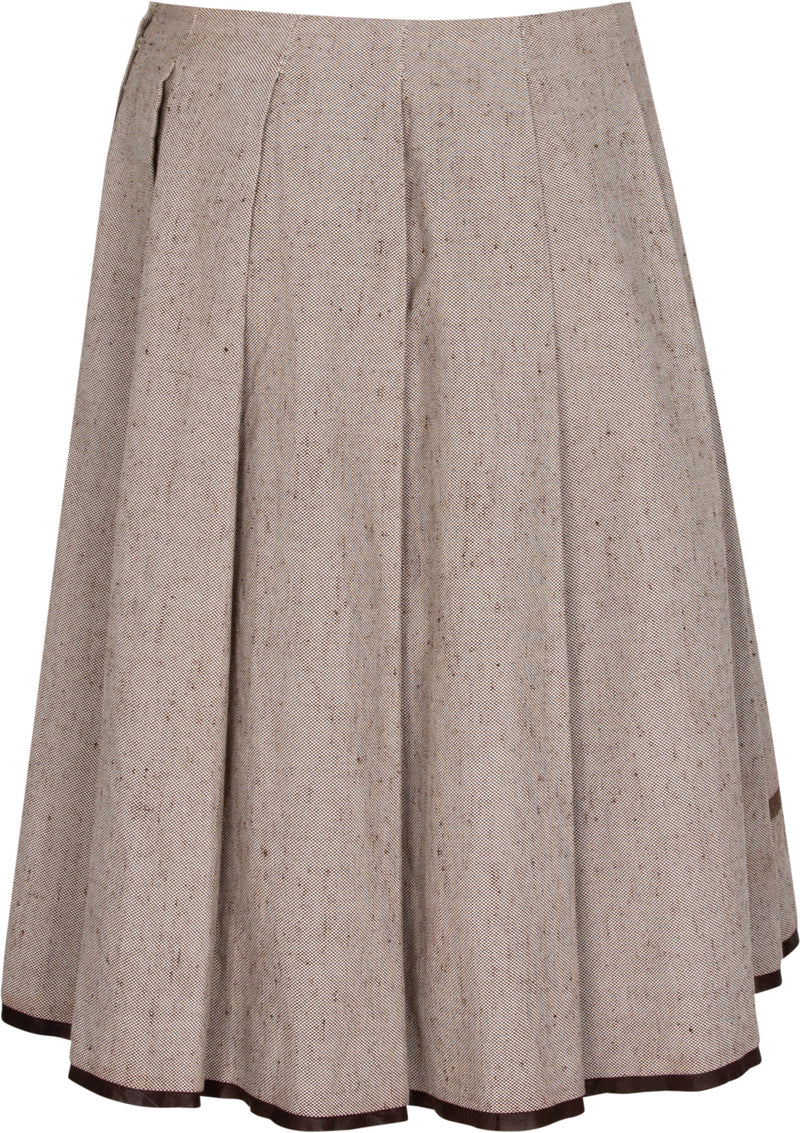 Prada Spring 1999 Runway Tweed Logo Skirt