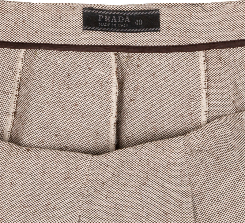Prada Spring 1999 Runway Tweed Logo Skirt