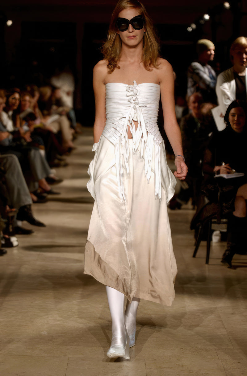 Maison Martin Margiela Spring 2003 Upcycled Shoelace Corset Top