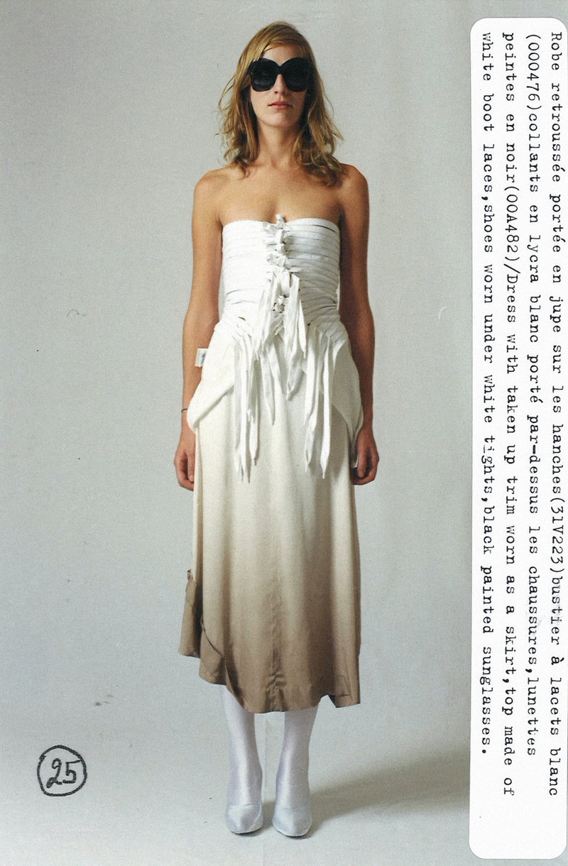 Maison Martin Margiela Spring 2003 Upcycled Shoelace Corset Top