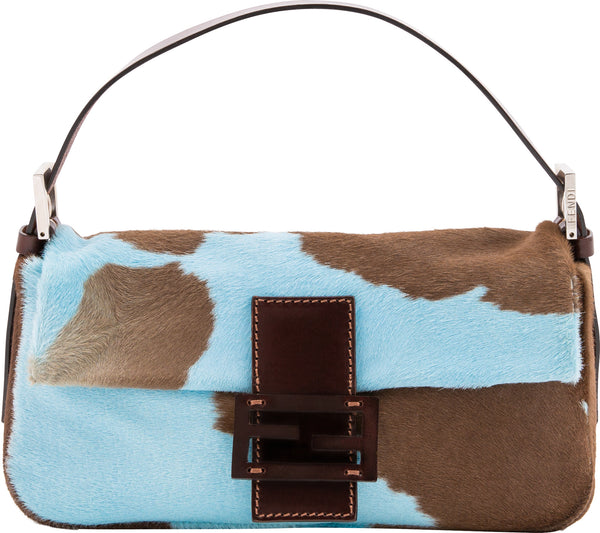 Fendi Fall 1999 Blue Printed Baguette