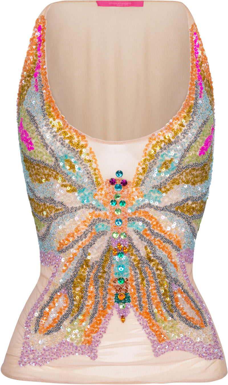 Emanuel Ungaro Spring 2000 Embellished Butterfly Top