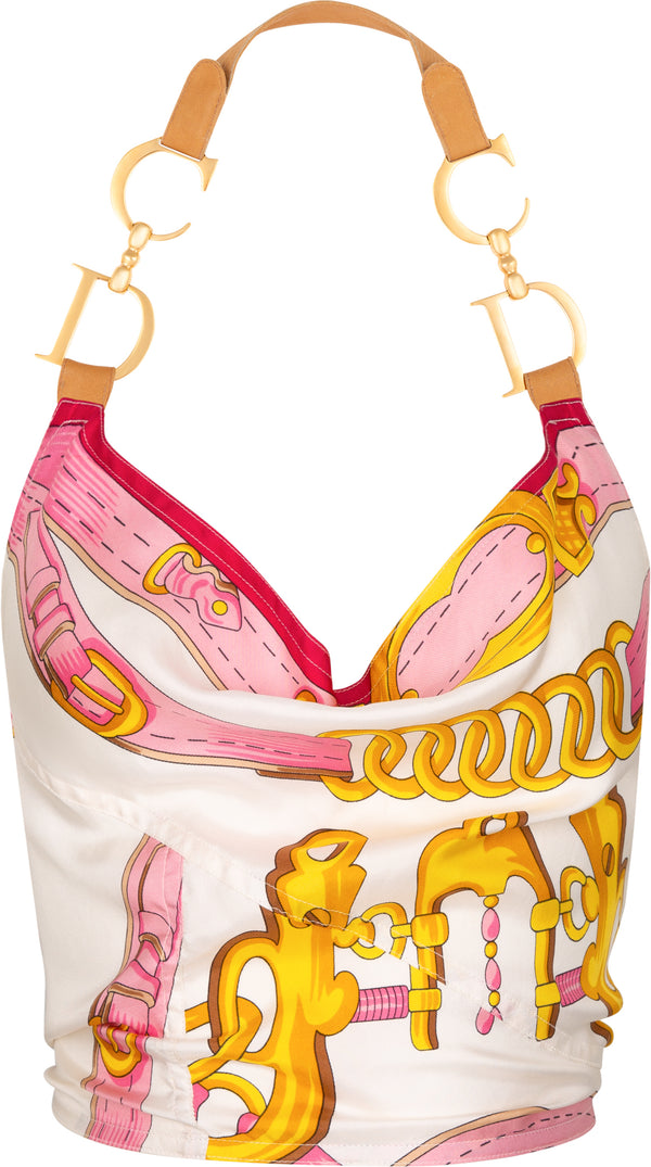 Christian Dior Spring 2000 Runway Saddle Halter Top