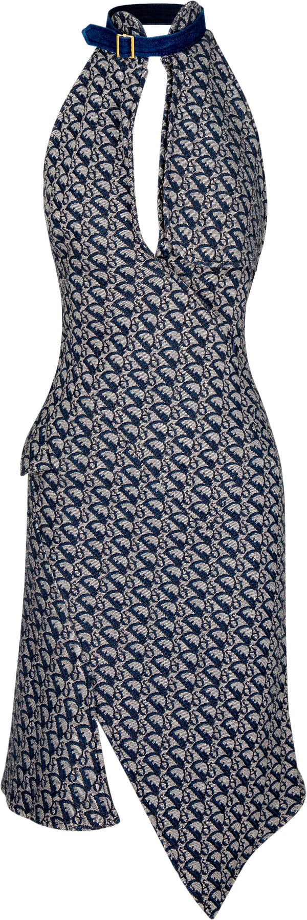 Christian Dior Spring 2000 Runway Monogram Asymmetrical Dress