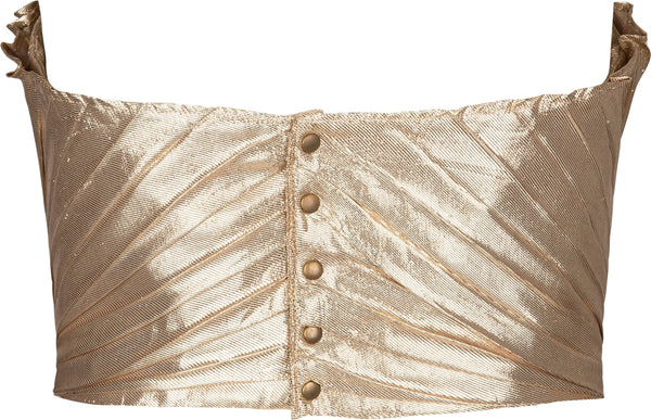 Thierry Mugler Spring 1985 Gold Lamé Shell Corset
