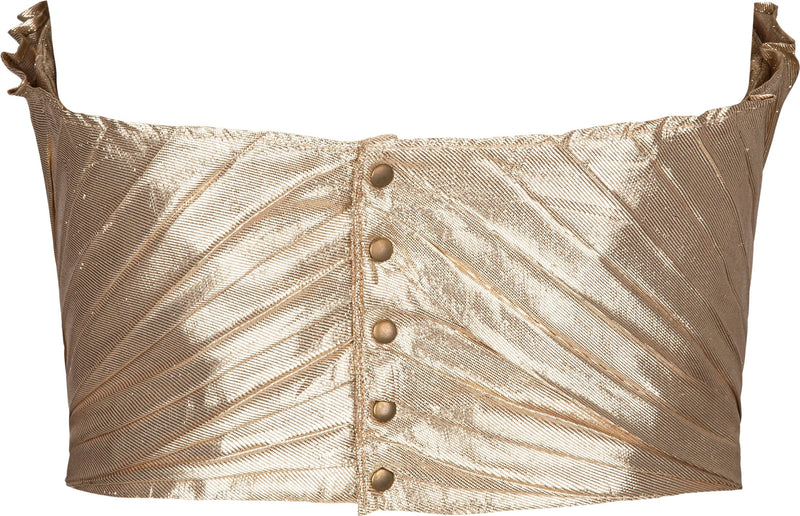 Thierry Mugler Spring 1985 Gold Lamé Shell Corset