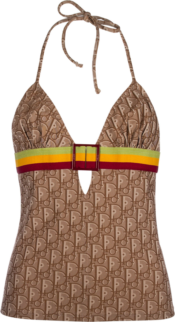 Christian Dior Rasta Diorissimo Halter Top