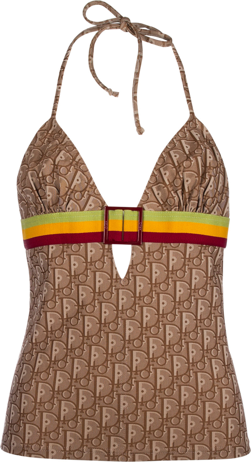 Christian Dior Rasta Diorissimo Halter Top