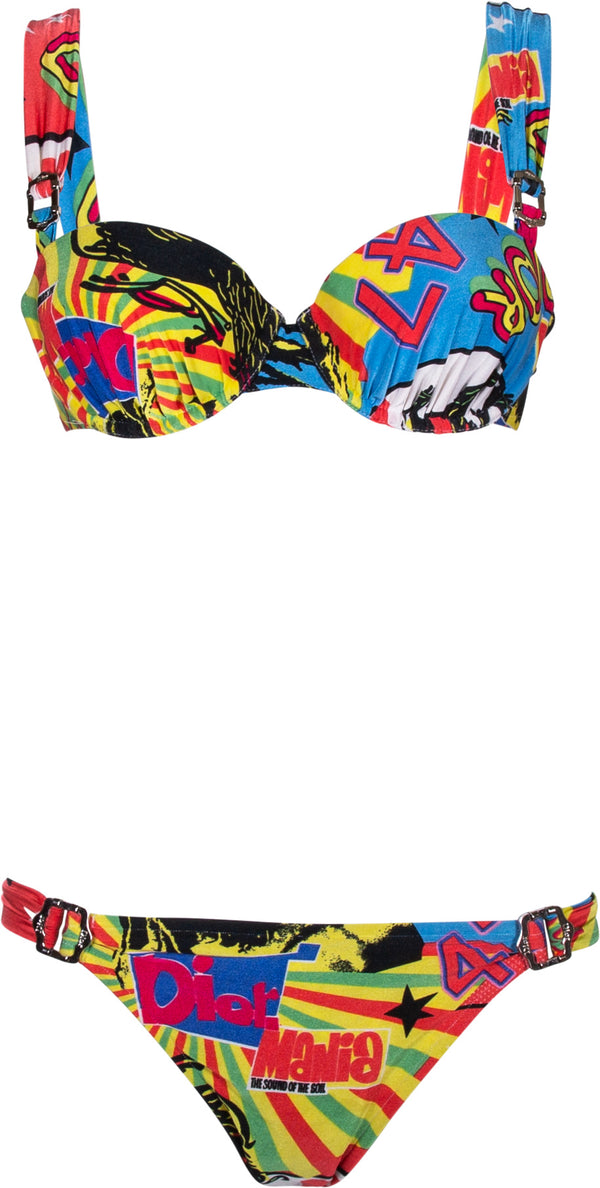 Christian Dior Multicolor Rasta Mania Bikini