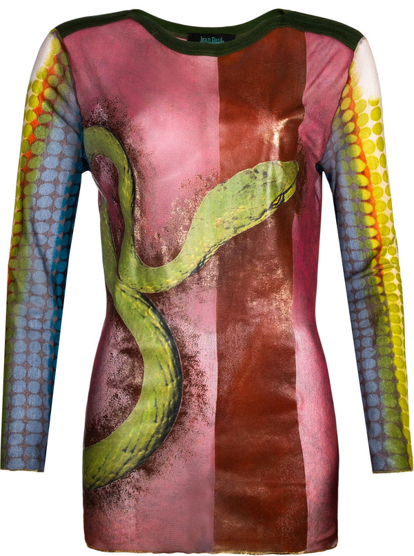 Jean Paul Gaultier Snake Cyber Dots Mini Dress