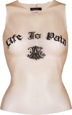 Alexander McQueen Life Is Pain Fall 1996 Mesh Tank Top