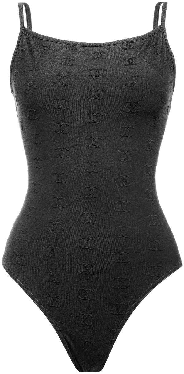 Chanel Spring 1997 Black Logo One-Piece