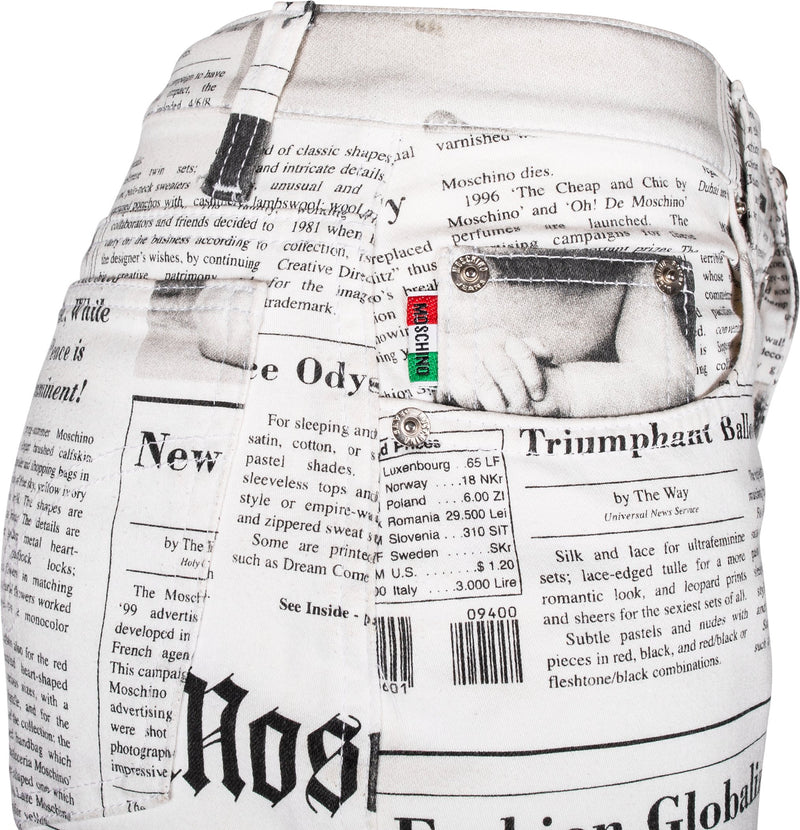 Moschino Newspaper Printed Jeans