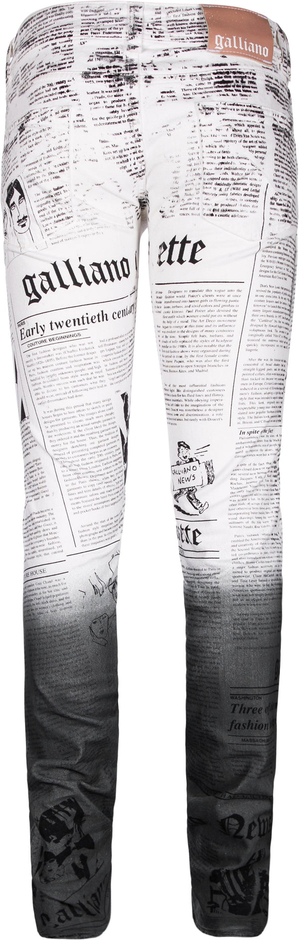 John Galliano Gazette Ombre Newspaper Jeans