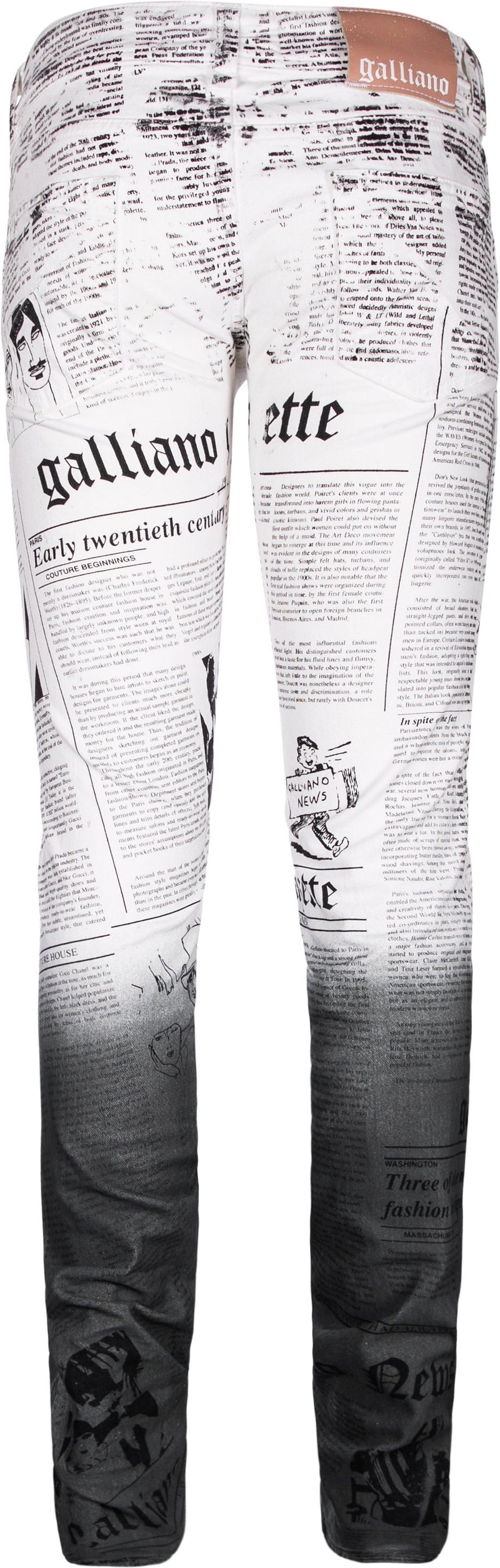 John Galliano Gazette Ombre Newspaper Jeans
