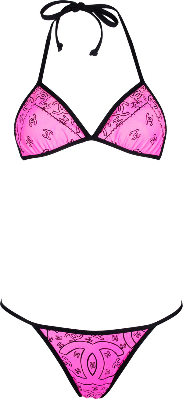 Chanel Hot Pink Bandana Bikini