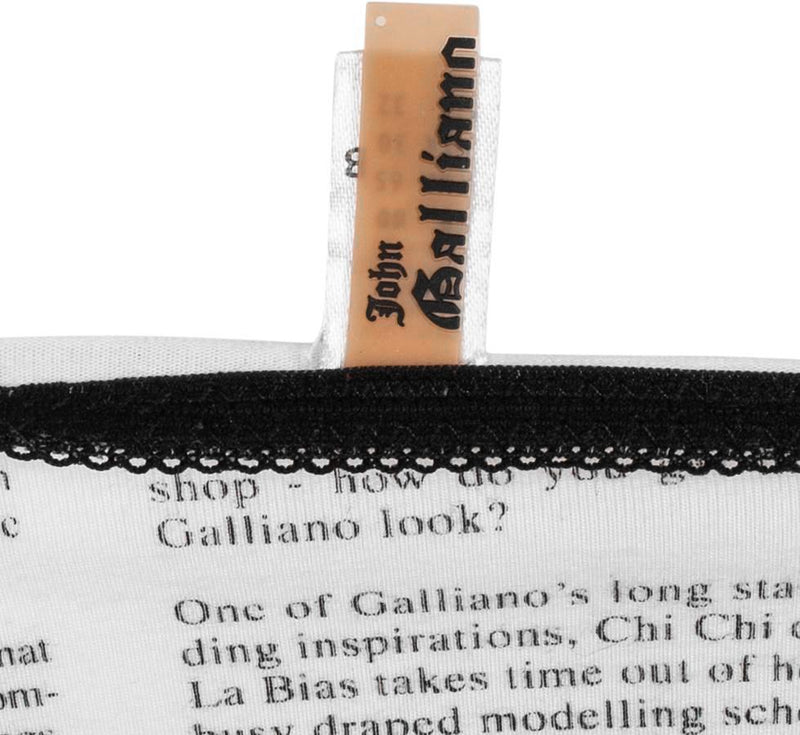 John Galliano Gazette Newspaper Bustier Dress