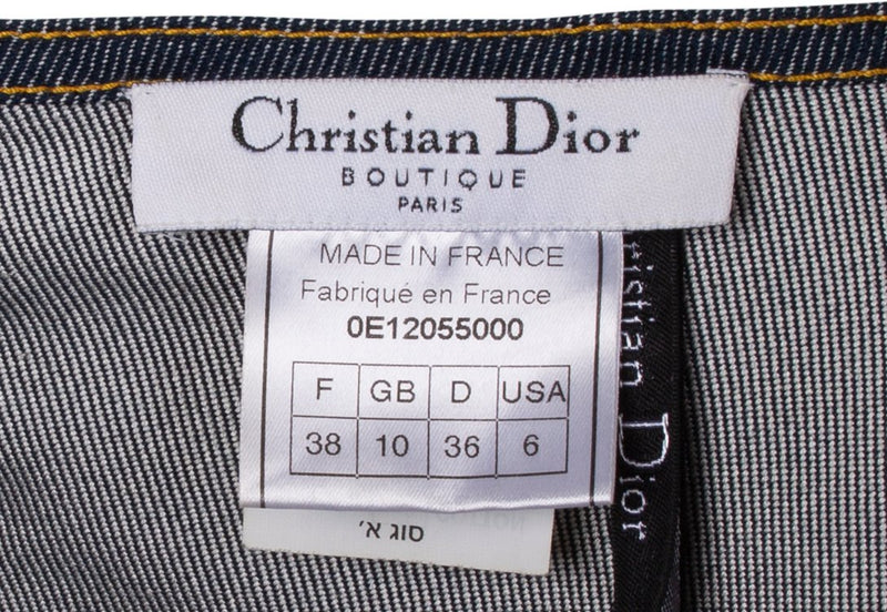 Christian Dior Spring 2000 Runway Saddle Halter Denim Top