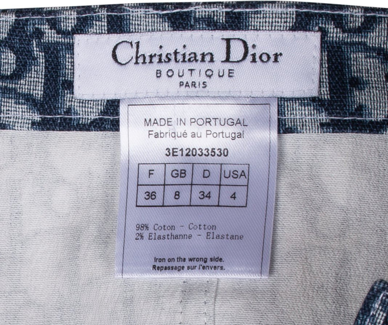 Christian Dior Navy Diorissimo Ruched Skirt