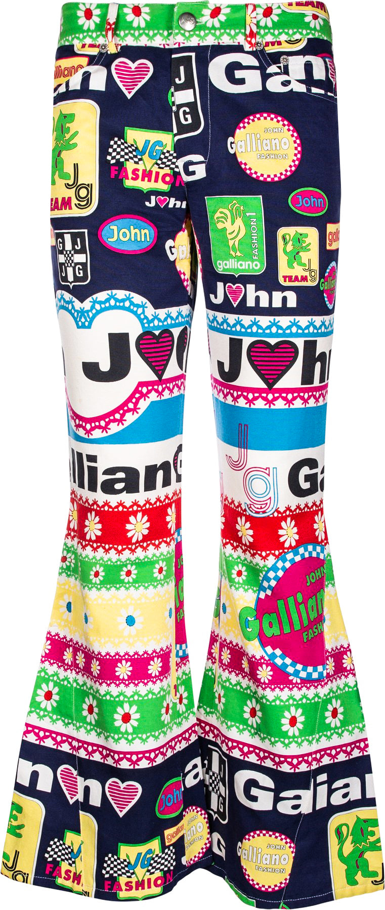 John Galliano Moto Sign Runway Jeans