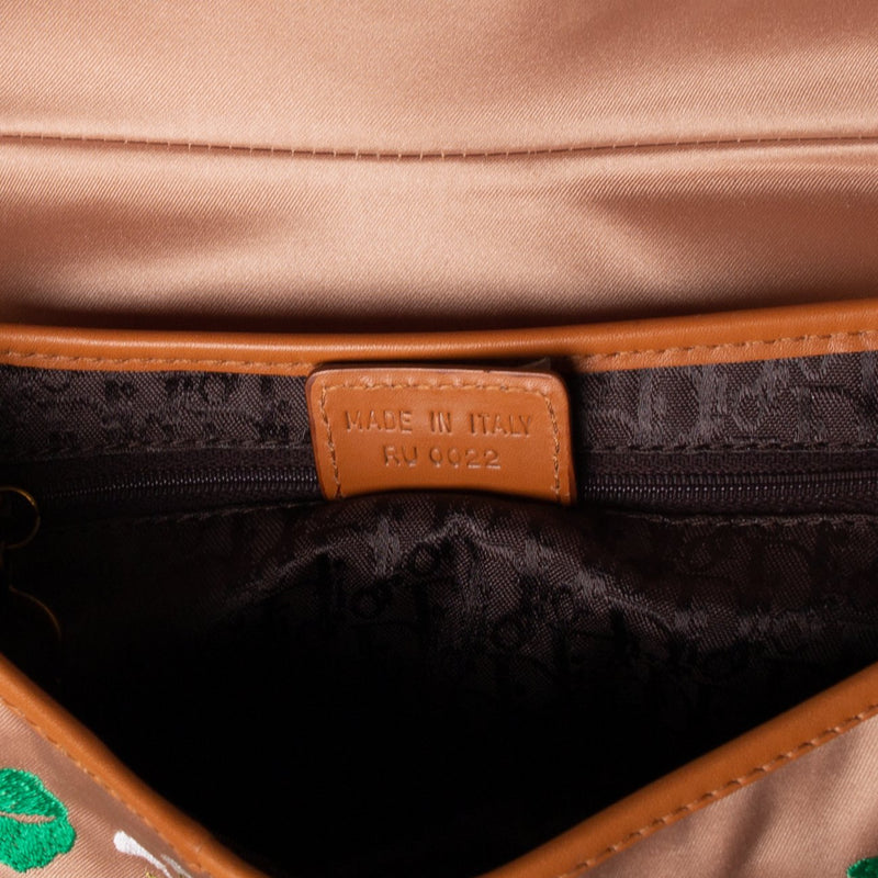 Christian Dior Limited Edition Floral Embroidered Saddle Bag