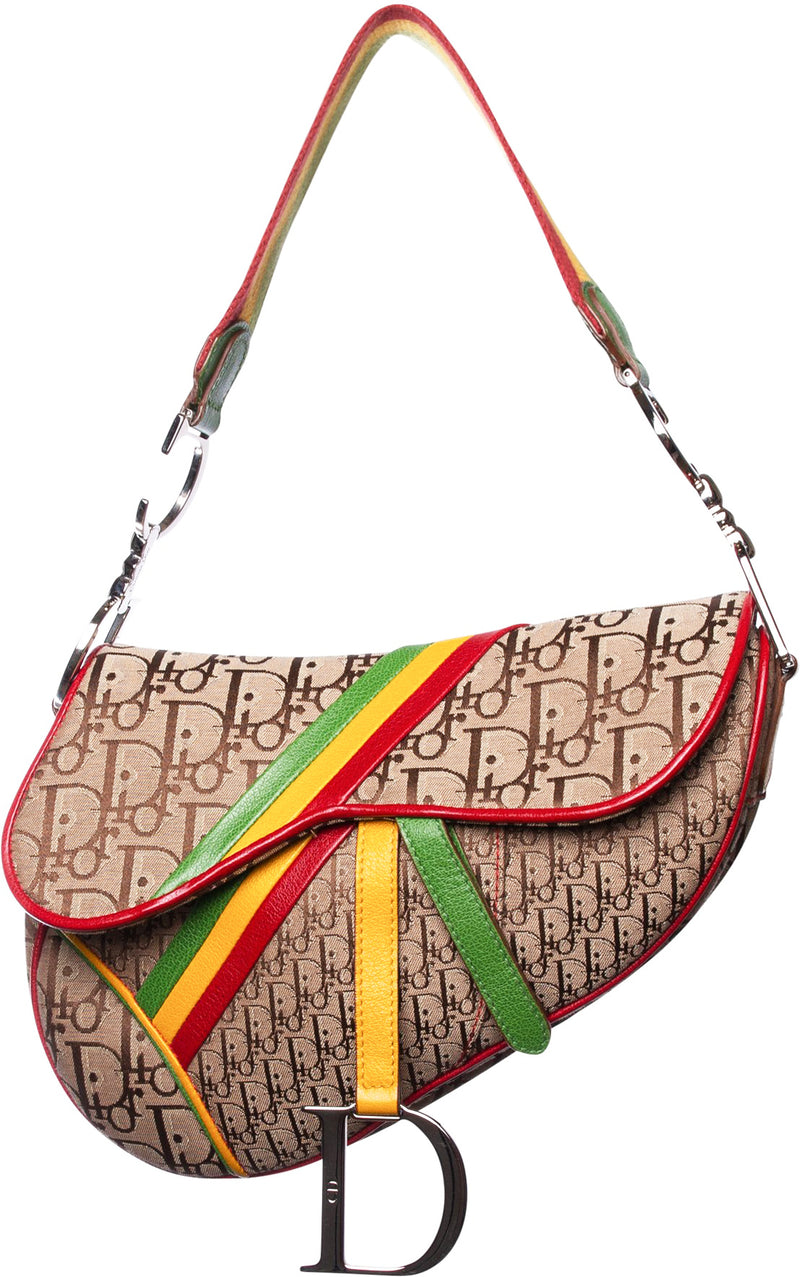 Christian Dior Rasta Saddle Bag