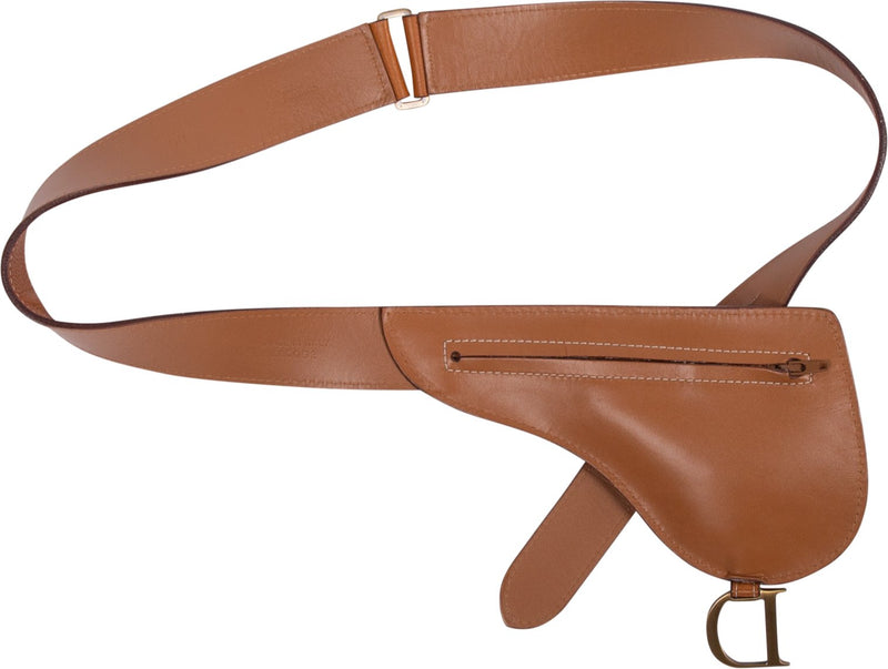Christian Dior Tan Leather Saddle Waist Bag