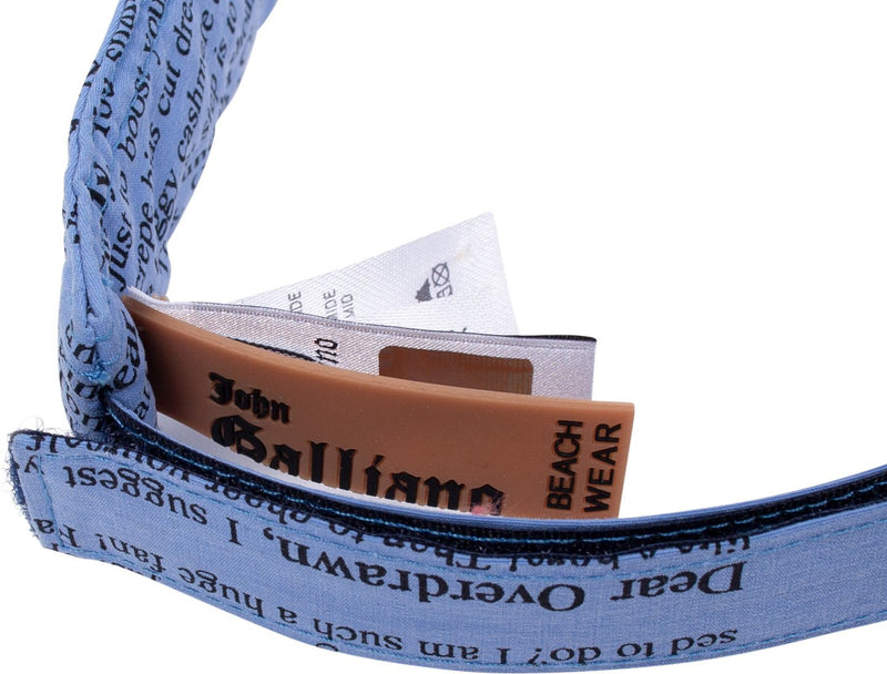 John Galliano Blue Gazette Newspaper Visor Hat