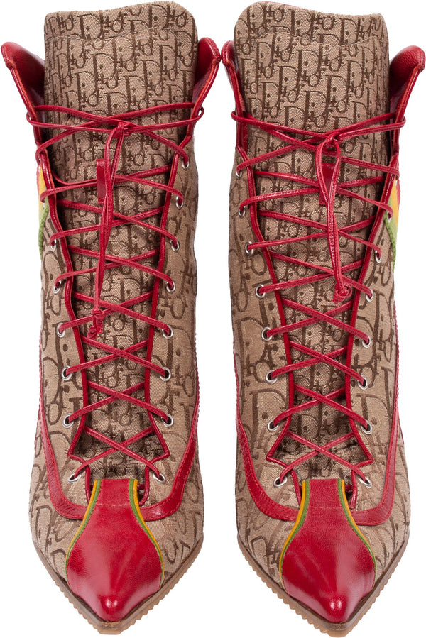 Christian Dior Rasta Diorissimo Lace-up Boots