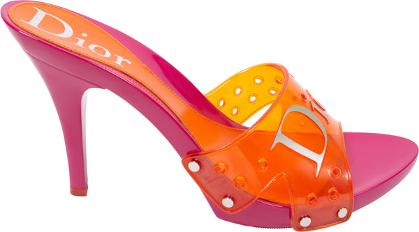 Christian Dior Jelly Logo Platform Sandals