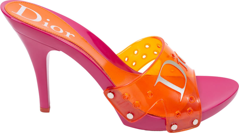 Christian Dior Jelly Logo Platform Sandals