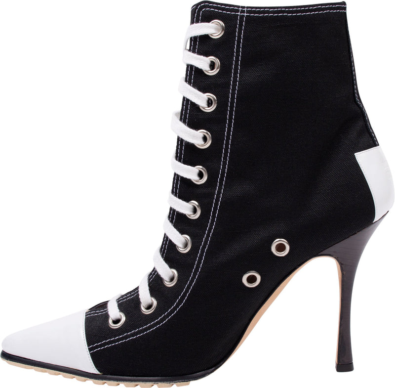 Manolo Blahnik Lace-up Canvas Sneaker Boots