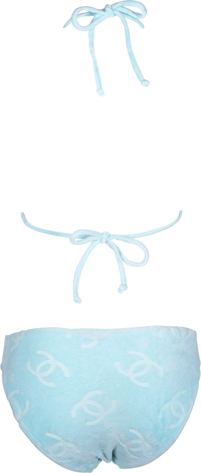 Chanel Velour Logo Spring 1996 Runway Bikini