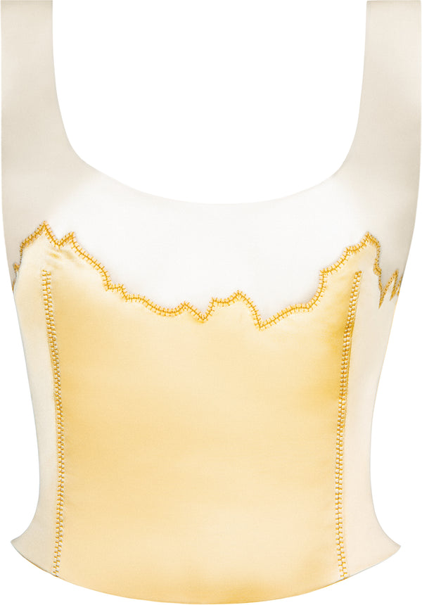 Prada Spring 1998 Runway Silk Bustier Top