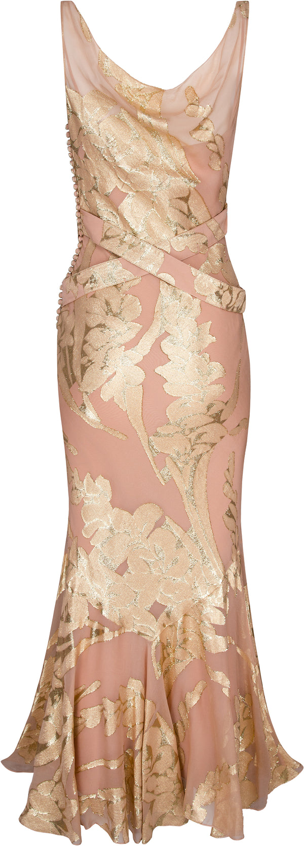 Christian Dior Fall 2004 Silk Chiffon Logo Belted Gown