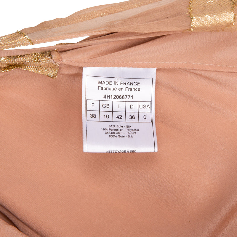 Christian Dior Fall 2004 Silk Chiffon Logo Belted Gown