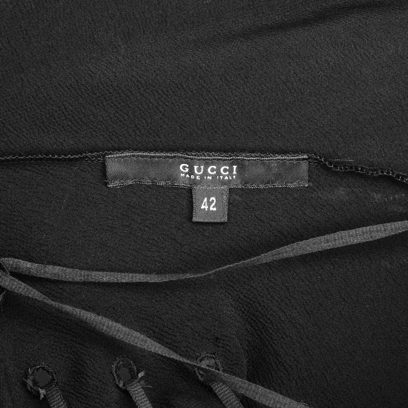 Gucci Fall 2002 Runway Lace-Up Blouse Top