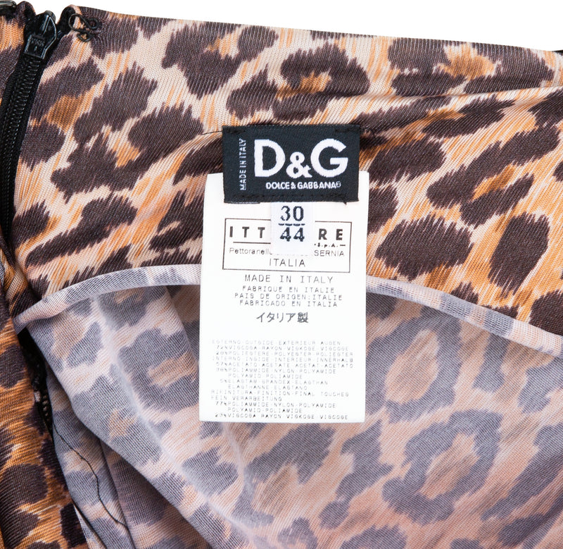 Dolce & Gabbana D&G Runway Ruched Printed Gown