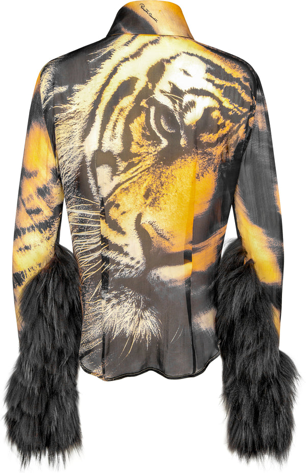 Roberto Cavalli Fall 2000 Silk Chiffon Printed Top