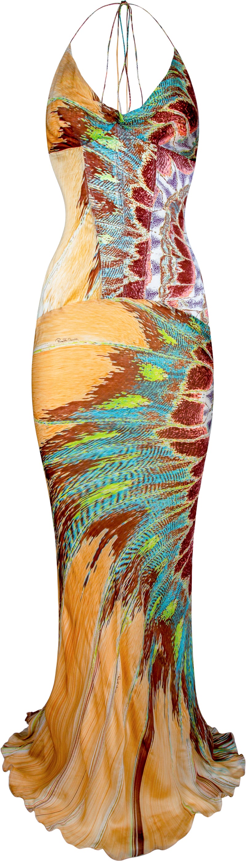 Roberto Cavalli Spring 2004 Silk Corset Gown