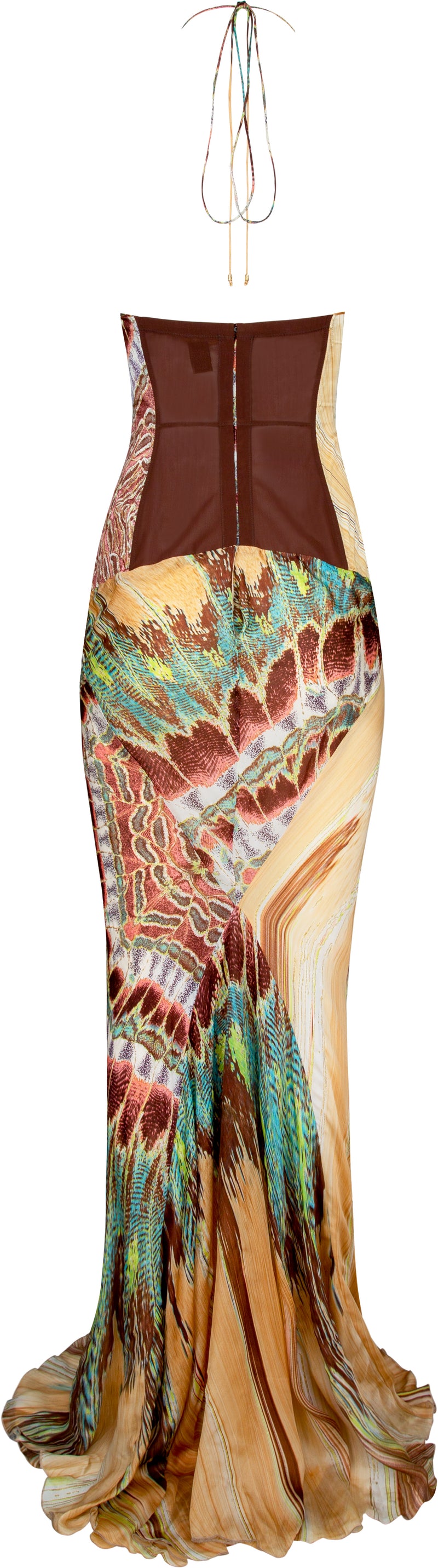 Roberto Cavalli Spring 2004 Silk Corset Gown