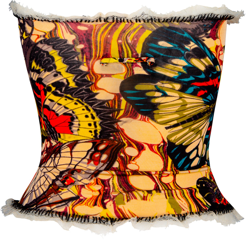 Jean Paul Gaultier Printed Lace-Up Corset Top